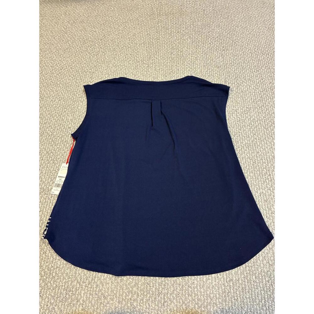 Elle Blouse Blue Sleeveless Size XXL NWT - Picture 10 of 10